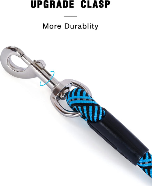 Long Dog Leash with Reflective Threads, Heavy Duty Bungee Training Leash for Small Medium Large Breed Dogs (15FT 20FT