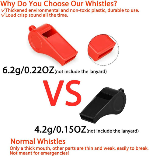 Fya Whistle, 8PCS Sports Whistles with Lanyard, Loud Crisp Sound Ideal for Referees, Coaches, and Officials