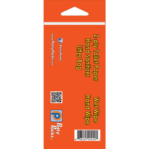Sh!t Kit Single Use Portable Travel Bathroom Pack with 2 ply Toilet Paper, Wet Wipes & Hand Sanitizer - 10 units