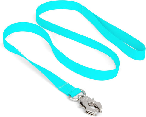 Nandog Pet Gear Waterproof Poly-Flex Sport Dog Leash with Double Latch Technology for Extra Safety & Protection (Aqua