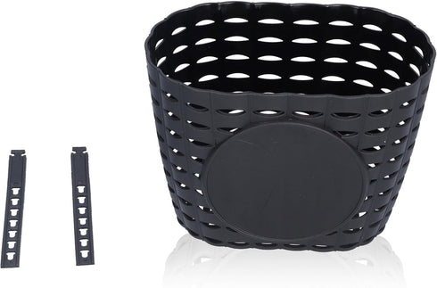 Kids Bike Basket Front, Plastic Scooter Basket for Toddler Bike Accessories, Black