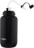 Pro Impact Squeezable Water Bottle - 35.5 Oz with Bendable Long Straw and Spray Cap