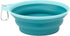 PetRageous 1-Cup Casey's Collapsible Pet Bowl, Aqua, Blue