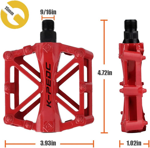Lightweight Aluminium CNC Bike Platform Pedals for Road Cycling, MTB, BMX - 2pcs