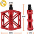 Lightweight Aluminium CNC Bike Platform Pedals for Road Cycling, MTB, BMX - 2pcs