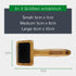 Alcott Bamboo Groom Slicker Brush with Stainless Steel Pins for Small Pets in Black