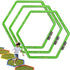 Hexagon Agility Ring Training Circle, Speed Agility Ladder, Football Footwork Trainer, 3Pcs Multicolor Fitness Equipment