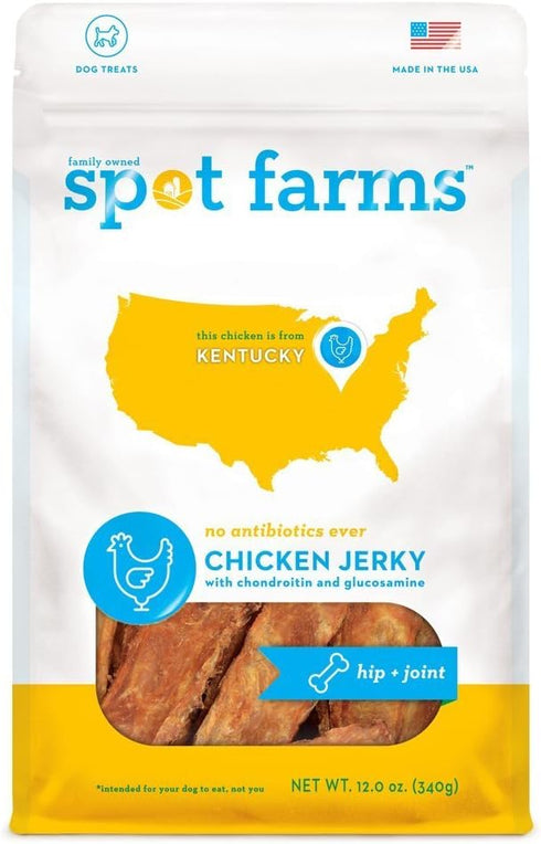 Spot Farms Chicken Jerky Healthy All Natural Dog Treats Human Grade for Hip and