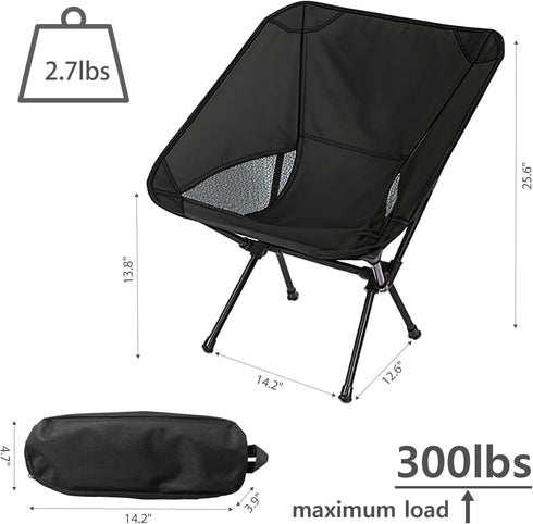 Wind Tour Backpacking Portable Camping Chair Lightweight Foldable Outdoor Chair for Hiking Camp Lawn Beach Fishing