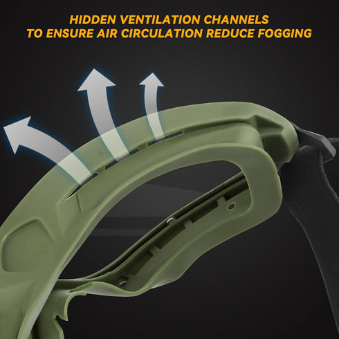 Qavctw Tactical Goggles, Airsoft Safety Glasses with Clear Lens for Shooting Hunting Paintball