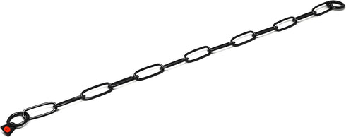 Herm Sprenger Black Stainless Steel Long Link Fur Saver Dog Training Collar | No-Pull Slip Chain for Small Medium Large
