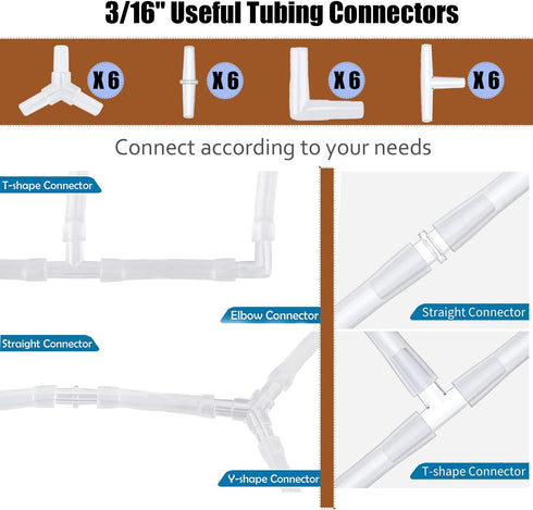 Aquarium Air Pump Accessories - Airline Tubing, Control Valve, Air Stones, Connectors, Check Valves, Suction Cups