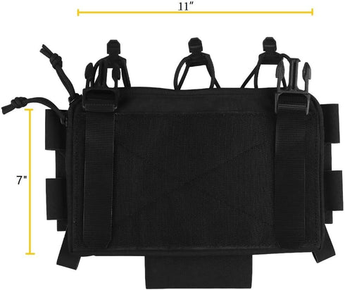 Triple 5.56 Mag Pouch with Utility Bag, Hook-and-Loop Tactical Placard for Magazines