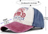 Vintage Baseball Cap, Washed Denim Trucker Cap, Motorcycle Print Pattern Outdoor Sun Hat