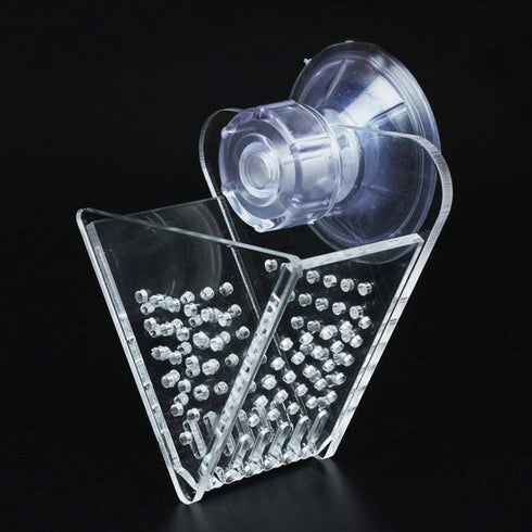 Tmboryuu Aquarium Acrylic Feeding Cup Clear Leeches Trap Plant Cups Shrimp Live Red Worm Fish Feeder for Aquariums