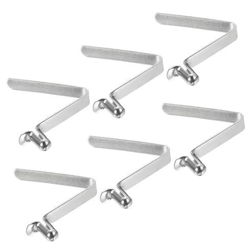 PATIKIL 8.5x5mm Kayak Paddle Snaps - 6 Pack Steel V Shaped Clips for Tent Poles, Push Button Spring Clips