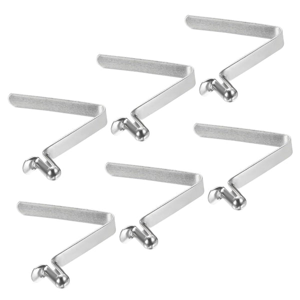 PATIKIL 8.5x5mm Kayak Paddle Snaps - 6 Pack Steel V Shaped Clips for Tent Poles, Push Button Spring Clips