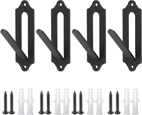 Qonutoci 4 Pack 4.1"x1.4" European Mount Skull Hanger, Stainless Steel, 100% Stainless Steel,