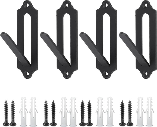 Qonutoci 4 Pack 4.1"x1.4" European Mount Skull Hanger, Stainless Steel, 100% Stainless Steel,