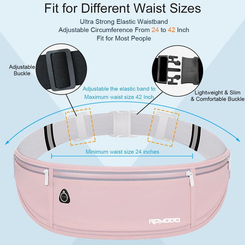 Running Belt Fanny Packs for Women, Water Resistant Large Capacity Waist Pack for iPhone 15 14 13, Lightweight Running