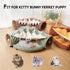 LEFTSTARER 2-in-1 Collapsible Cat Tunnel for Indoor Bed and Hideout - Pet Dog Rabbit Bunny Ferret Tunnel Tubes Toys