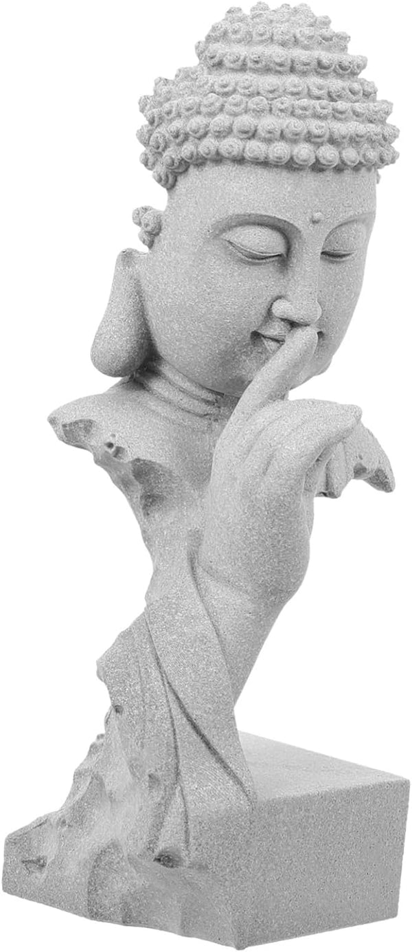 Fish Tank Buddha Statue Decoration - Vintage Stone Buddha Ornament for Home Decor and Fish Tank Supplies
