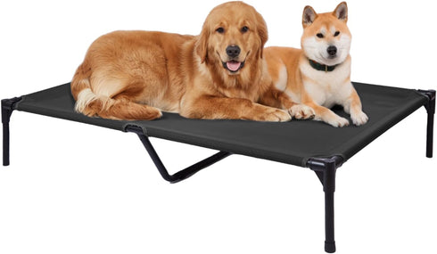 Pettycare Heavy Duty Elevated Outdoor Dog Bed for Large Dogs XL, Waterproof Cooling Bed with Washable Teslin Mesh
