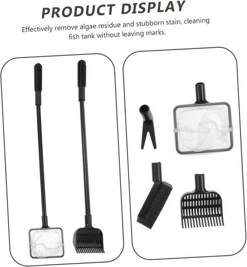 FOMIYES 1 Set Water Changer Siphon, Aquarium Sand Washing Machine, Gravel Rake, Fishnet Sponge Cleaning Tools