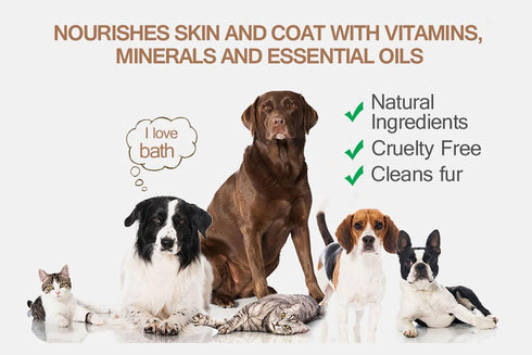 Soos Pet Dog Shampoo Classic Deep Cleansing with Natural Dead Sea Minerals, 500ml