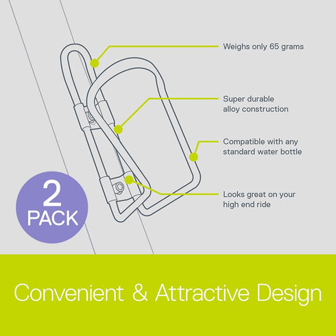Lightweight Bike Water Bottle Holder by Delta Cycle, Compatible with Any Standard Bottle, Easy Installation