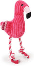 Tough Plush Dog Toy, Knot Flamingo Squeaky Toy for Dogs, Model DT060