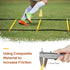 GHB Agility Ladder and Football Training Equipment Set with 4 Hurdles, Speed Ladder, and Resistance Parachute