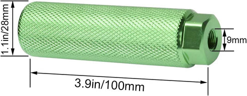 Vuwuma Amotor Bike Pegs - Aluminum Alloy Anti-Skid Bicycle Pegs for Mountain Bike (Green)