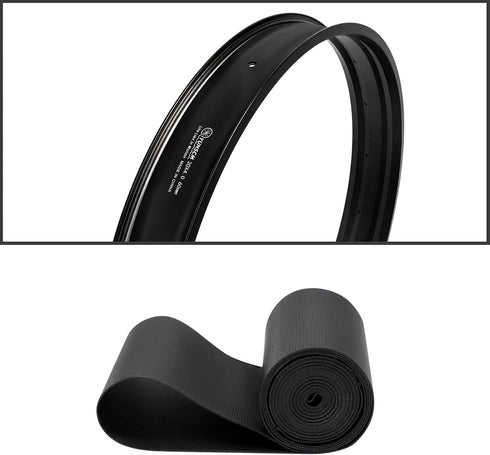 YunSCM 2Pcs 20" x 4.0" Bike Rim Strips, Nylon Rim Tape Tire Liners Compatible with 20x4.0 Bicycle Fat Tires