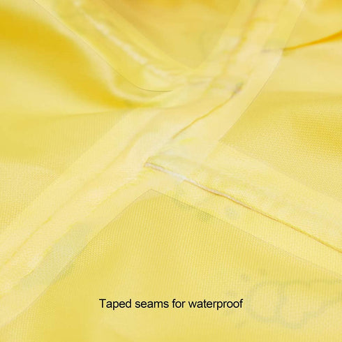 Blueberry Pet 14" Lightweight Waterproof Dog Raincoat with Hood & Harness Hole, Sunflower Yellow, Outdoor Jacket for