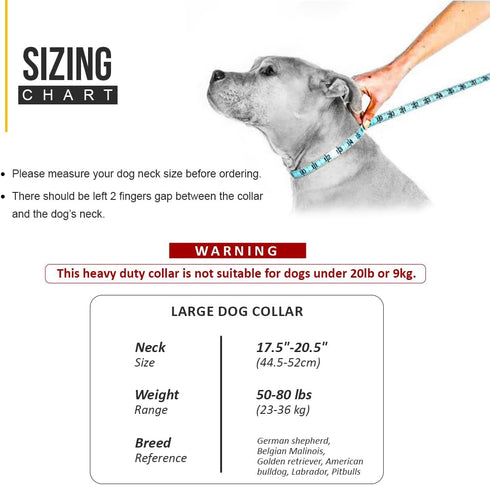 Tactical Dog Collar for Large Dogs | 9mm Thick with Handle | 4" Extra Wide with GPS & Leash Option | Metal Buckle Nylon