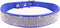 Dogs Kingdom Soft Velvet Collar - Bling Rhinestone Studded Adjustable Safety Necklace for Dogs, Dark Blue