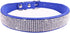 Dogs Kingdom Soft Velvet Collar - Bling Rhinestone Studded Adjustable Safety Necklace for Dogs, Dark Blue