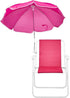 Generic Folding Beach Chairs, Outdoor Picnic Portable Chair with Removable Umbrella, Camping Chair for Patio, Pool