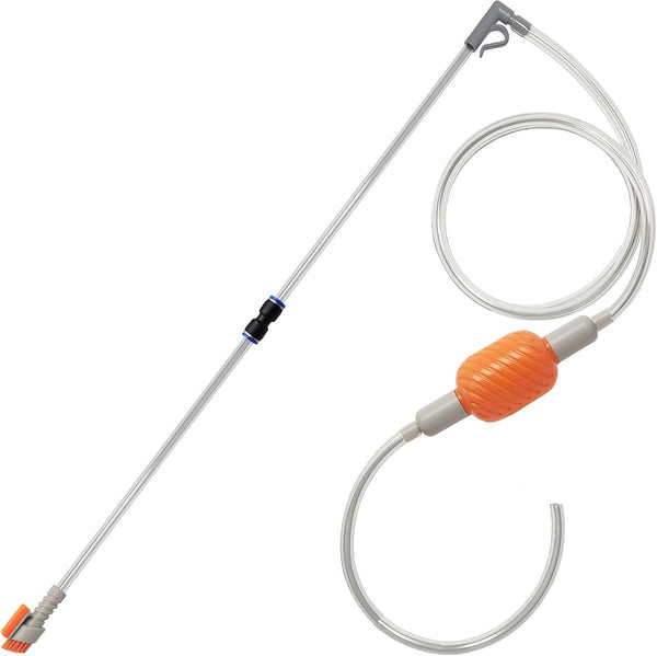Compact Aquarium Siphon Vacuum and Water Changer Kit with Cleaning Brush for Small Fish Tanks