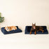 EHEYCIGA XL Memory Foam Dog Bed, Orthopedic Waterproof Egg Crate Couch Bed, Washable Cover, Navy