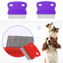 qiangXINGYai 3Pcs Grooming Kit with Handle: Flea Remover Combs for Long Hair Dogs and Cats (Random Color)