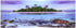 3D Effect Aquarium Fish Background Coconut Tree Beach Double-Sided Adhesive Wallpaper Decor (91 * 50cm)