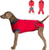 Red L Dog Recovery Suit, After Surgery Cone Alternative for Male & Female Dogs