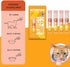 Lickable Cat Treat Pouches for Indoor Cats - All Natural Chicken Puree Tube Treats, 12 Tubes .05 oz ea.