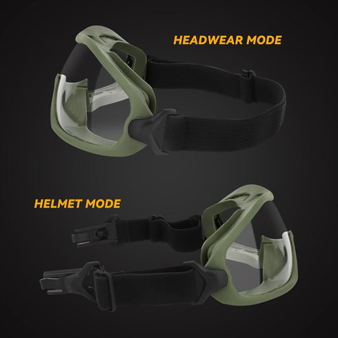 Qavctw Tactical Goggles, Airsoft Safety Glasses with Clear Lens for Shooting Hunting Paintball