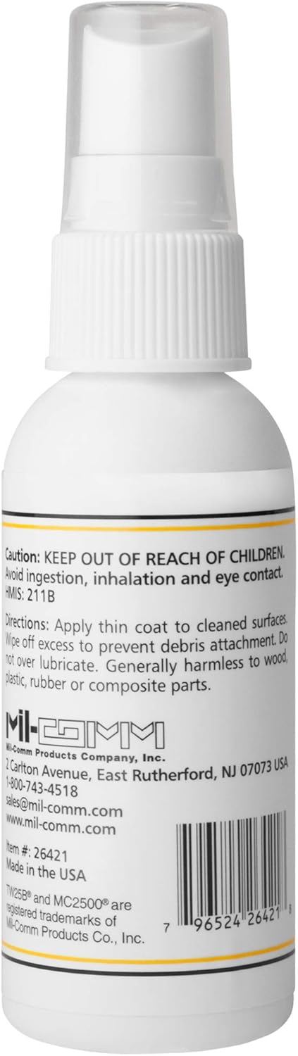 Mil-Comm MC2500 2-Ounce Gun Oil and Lubricant Protectant Spray Bottle, Extreme Performance Synthetic Firearm Oil