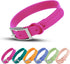 Wisedog Waterproof Dog Collar, Adjustable 7" to 23.6", Soft Rubber Coated Webbing for Small Medium Large Dogs (Rose