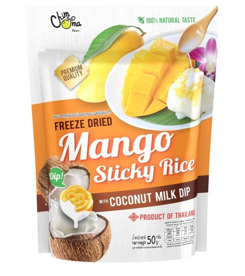 Generic Freeze-Dried Mango Sticky Rice with Coconut Milk Dip 50g(Pack of 3)