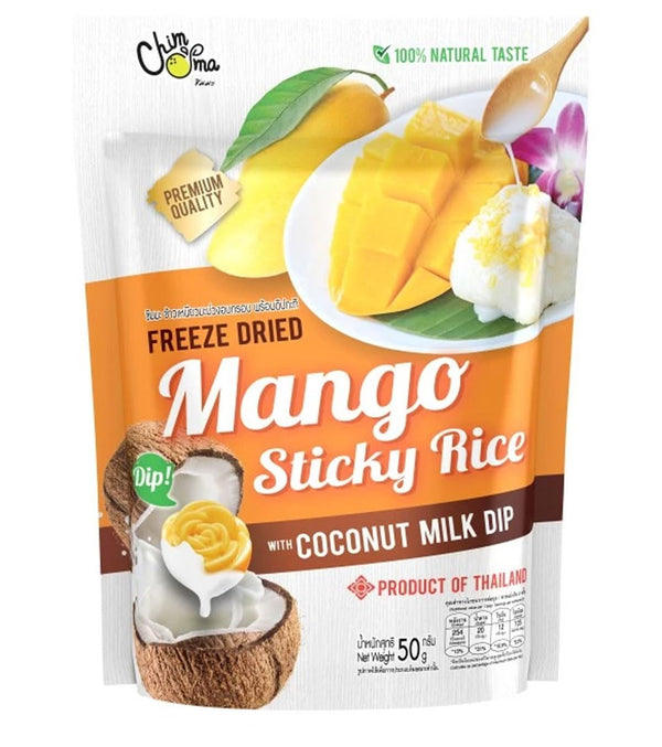 Generic Freeze-Dried Mango Sticky Rice with Coconut Milk Dip 50g(Pack of 3)